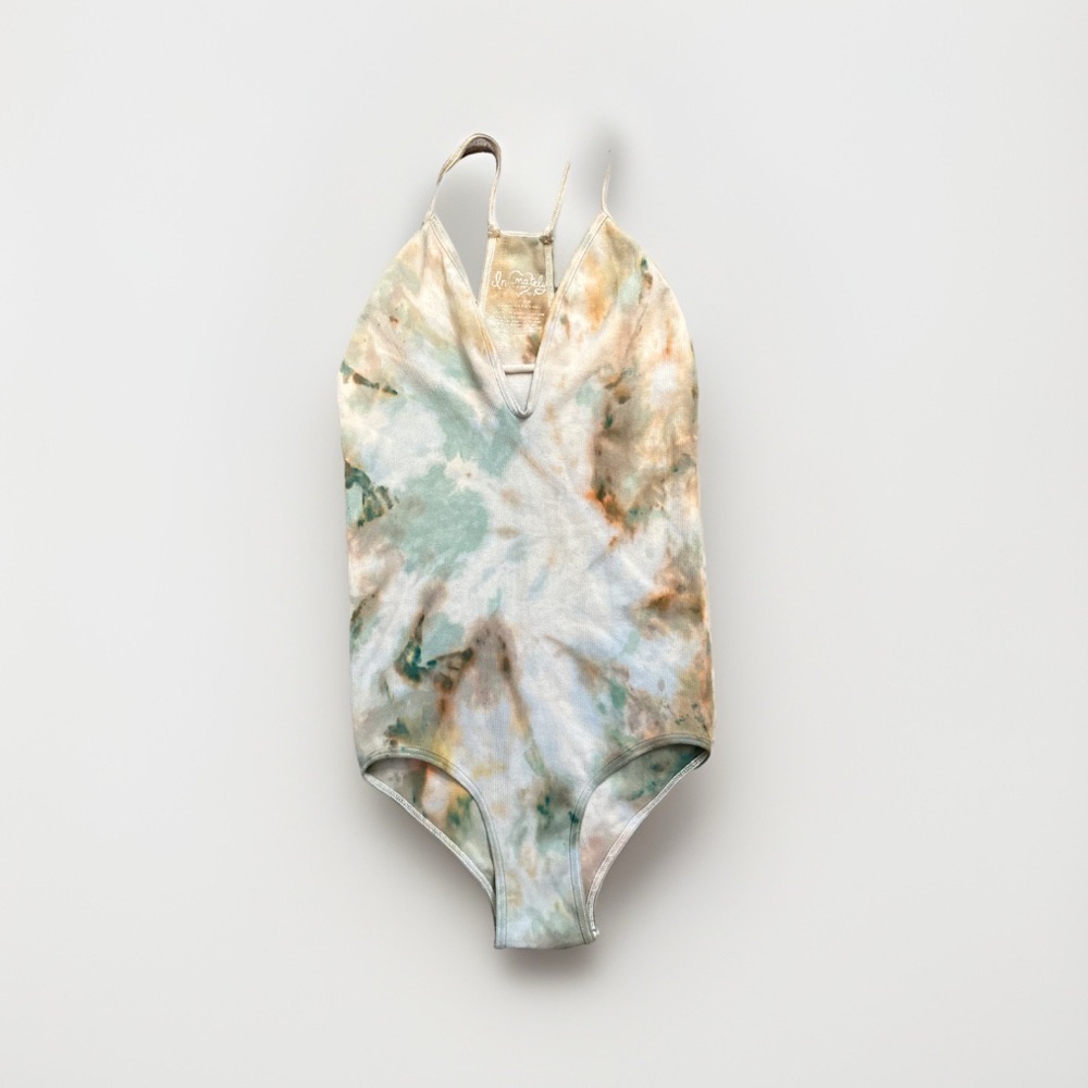 9. Free People Hand Tie Dyed Move Along Bodysuit Seamless One-Piece in XS/S